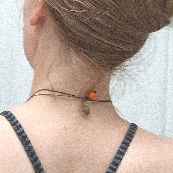 Acai Seed & Orange Peel Necklace - Picture 5 of 11